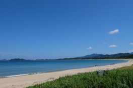 水底が見えるほど透明度の高い青く美しい海水が広がる