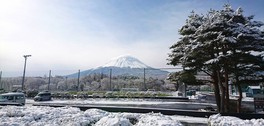 富士山を美しい角度で眺望できる