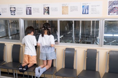 見学できるのは主に絹豆腐と木綿豆腐の製造工程