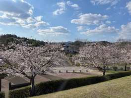 眺望の良い丘陵地に位置する