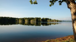 人造湖として日本一の広さを誇る朱鞠内湖