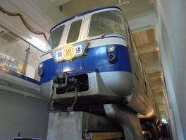 手柄山交流ステーションでは姫路モノレールの技術的特徴が紹介されている