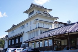 威風堂々としたそばの城の天守閣