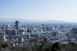 熊本市街地を一望できる展望スポットの一つ