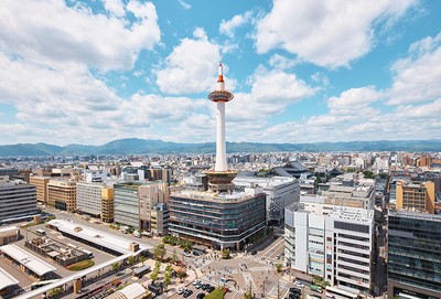 地上100メートルから360度の京都観光を