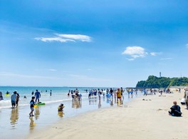 白砂の美しい薄磯海水浴場